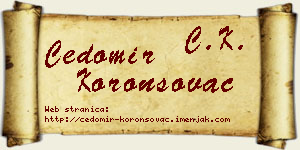 Čedomir Koronsovac vizit kartica